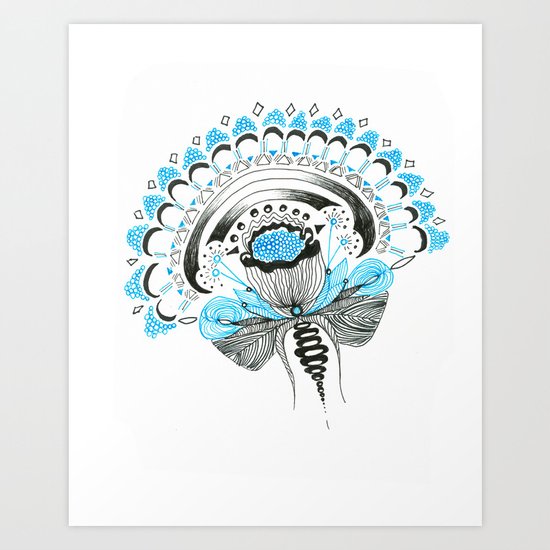 Blu(m)e Art Print