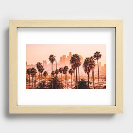 Los Angeles City Sunset Recessed Framed Print