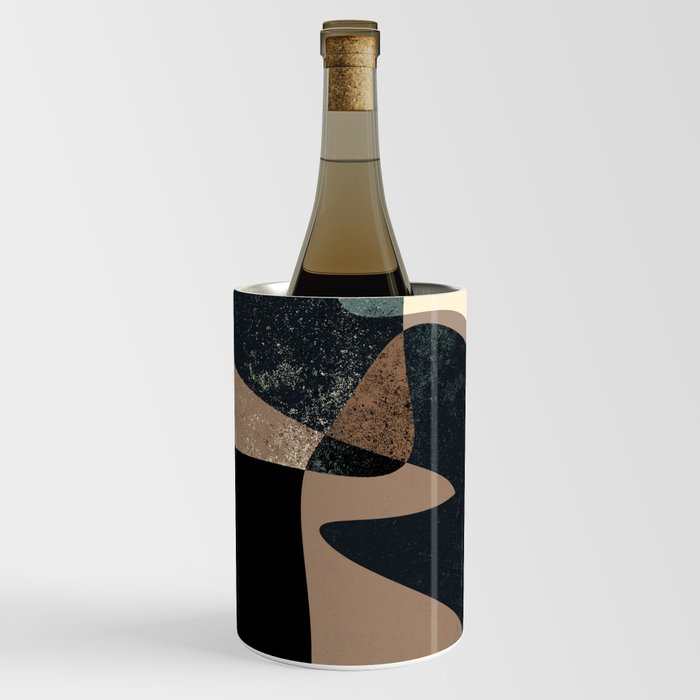 Clay Shapes Black, Teal and Offwhite Wine Chiller