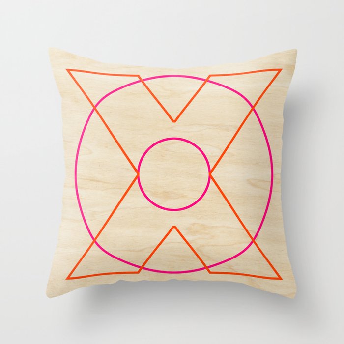X and O Throw Pillow