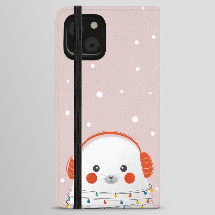 Christmas Animals - Cute Seal iPhone Wallet Case