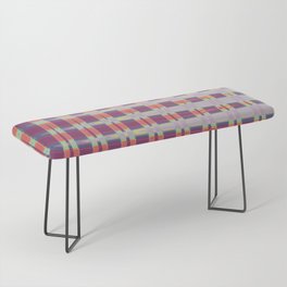 Shades Of Pink Check Pattern Bench