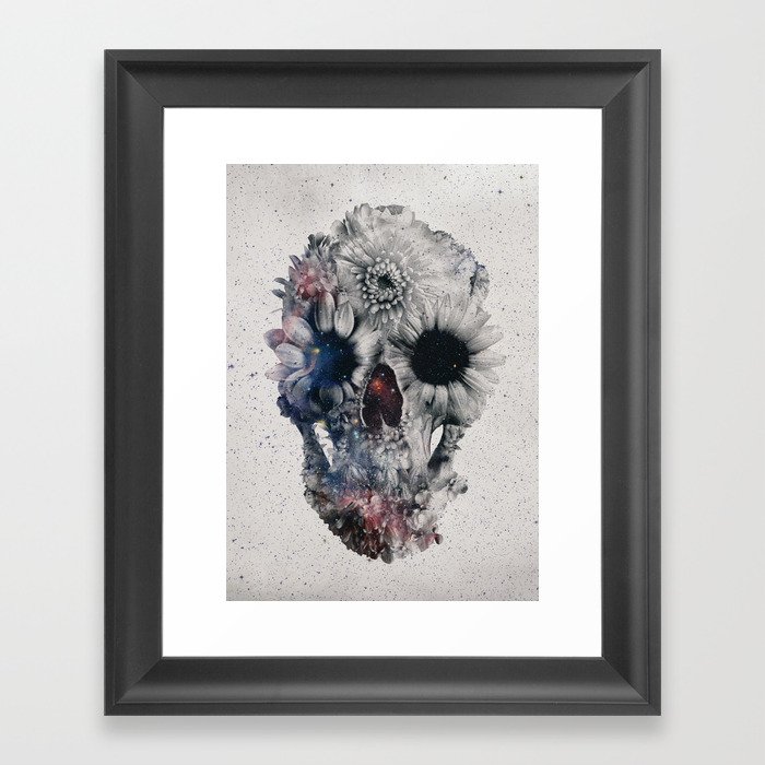 Floral Skull 2 Framed Art Print