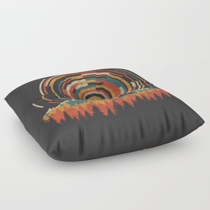 The Geometry of Sunrise Floor Pillow