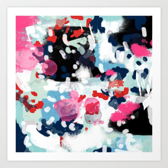 Paige - abstract painting hipster home decor trendy color palette art gifts Art Print