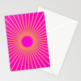 sun with pink background Stationery Card