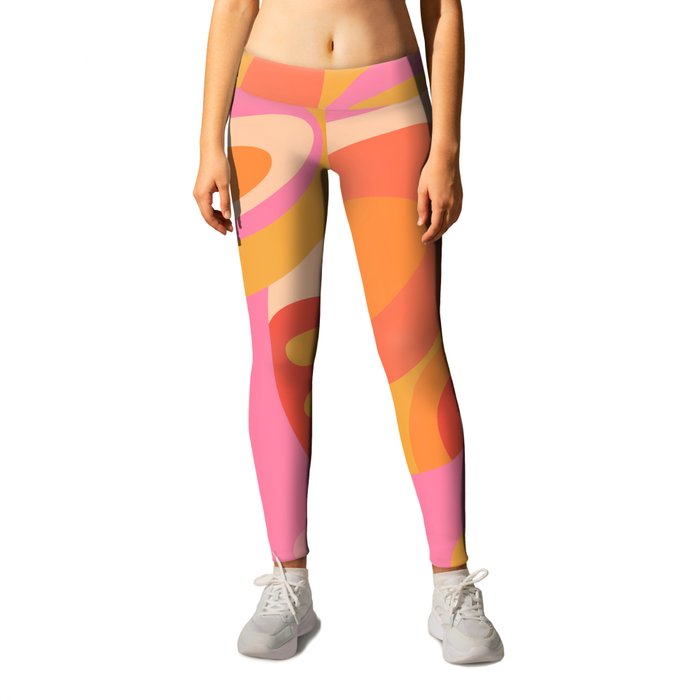 So Trippy Retro Psychedelic Abstract Pattern Leggings