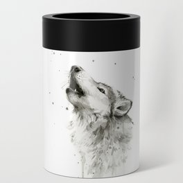 Wolf Howling Can Cooler