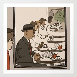 Cafe Crawl byKeirsten (NYC Snapshot Collection) Art Print