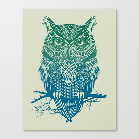 Warrior Owl Canvas Print