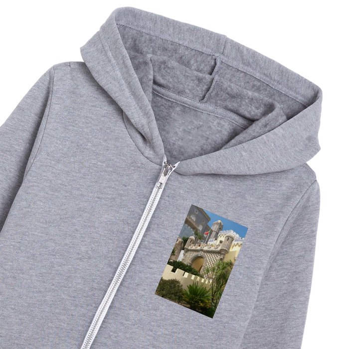 Pena Palace detail in Sintra  Portugal Kids Zip Hoodie