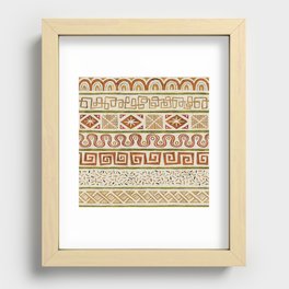 Scribble Doodle Tribal Pattern 02 Recessed Framed Print