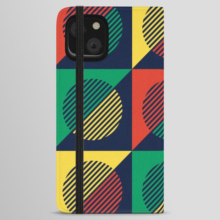 Bright & Bold Spheres & Triangles iPhone Wallet Case