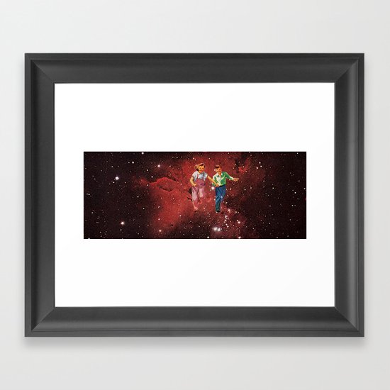 We spent most of our childhood lost in space. Framed Art Print