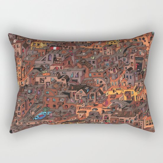 Gold Favela Rectangular Pillow