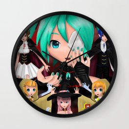 Autumn and Halloween (Vocaloid) Wall Clock | Kagaminelen, Kagaminerin, Rin, Digital, Luka, Autumn, Meiko, Painting, Len, Vocaloid 