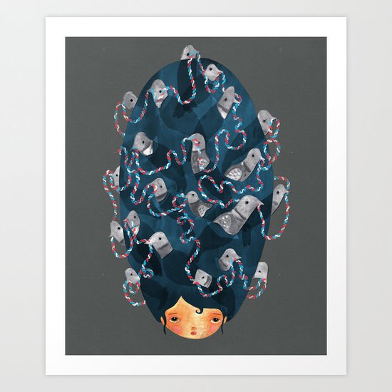 Birdhair Art Print