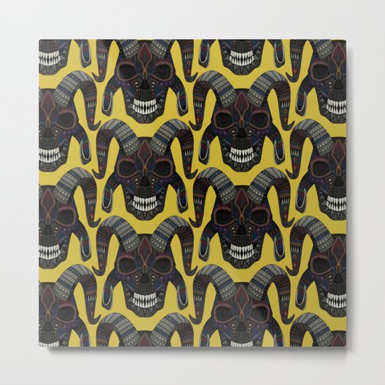 demon skull ochre Metal Print