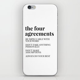 the four agreements iPhone Skin