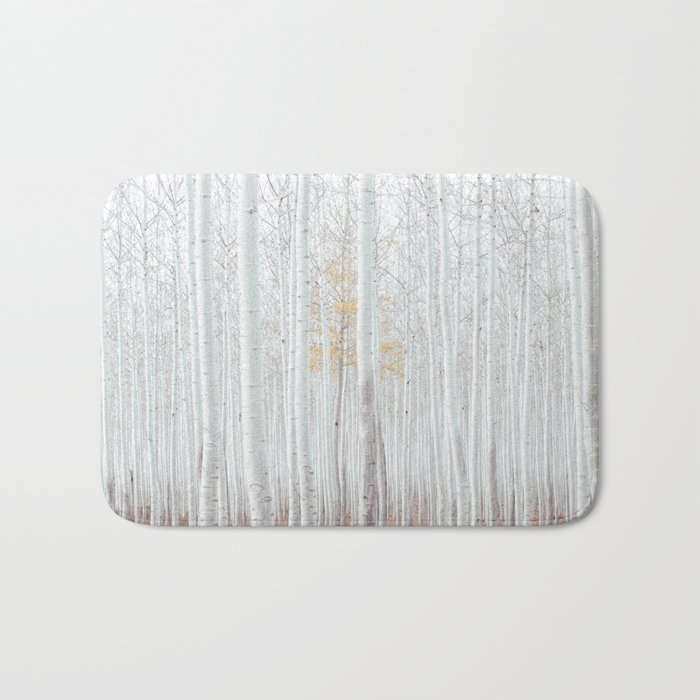 White tree forest Bath Mat