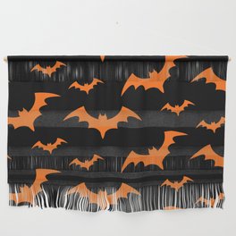 Halloween Bats Black & Orange Wall Hanging