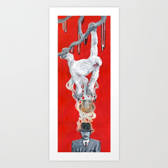 Monkey Hatter Art Print