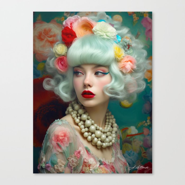 LeBlanche 130 Beauty and Flowers Canvas Print