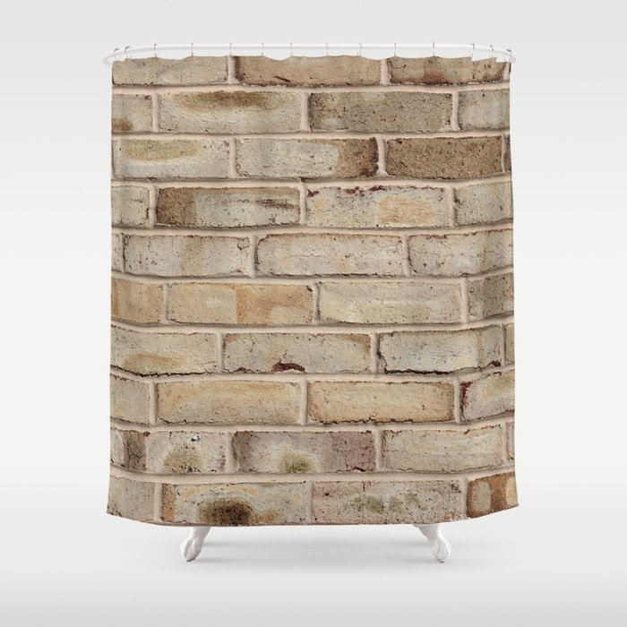 Brown Tan Brick Wall Shower Curtain By Sjkramer001 Society6