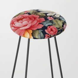Glamorous Vintage Blossoms Counter Stool