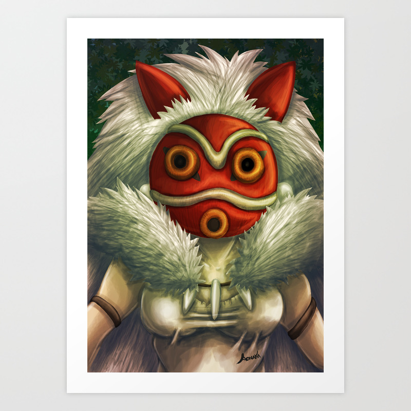 Get Wallpaper Mononoke Hime Art Print By Aonaka Society6 For iPhone