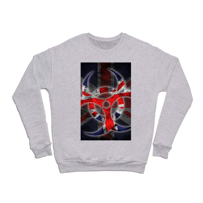 Biohazard Great Britain, Biohazard from Great Britain, Great Britain Quarantine Crewneck Sweatshirt