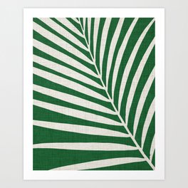 Minimalist Palm Leaf Kunstdrucke | Graphicdesign, Plant, Coastal, Jungle, Emerald, Tropical, Pattern, Nature, Botanical, Simple 