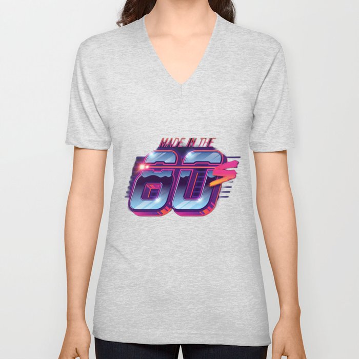 Synthwave, Made in the 80s V Neck T Shirt
