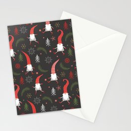 Cute Christmas Elves Stationery Card