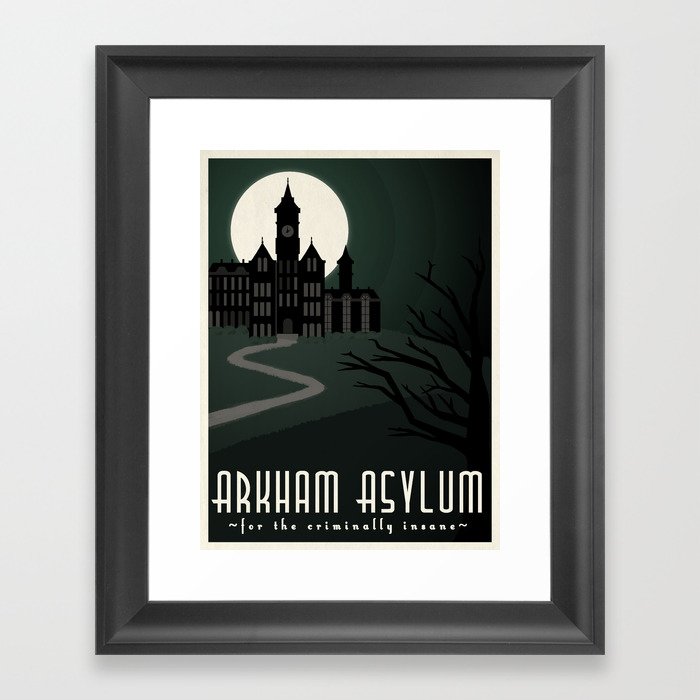 Arkham Asylum for the Criminally Insane Framed Art Print