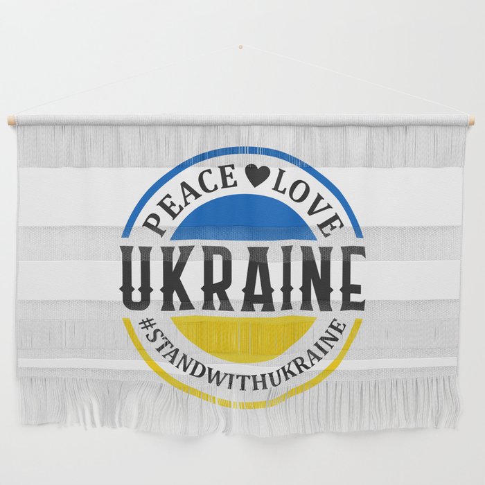 Peace Love Ukraine Wall Hanging