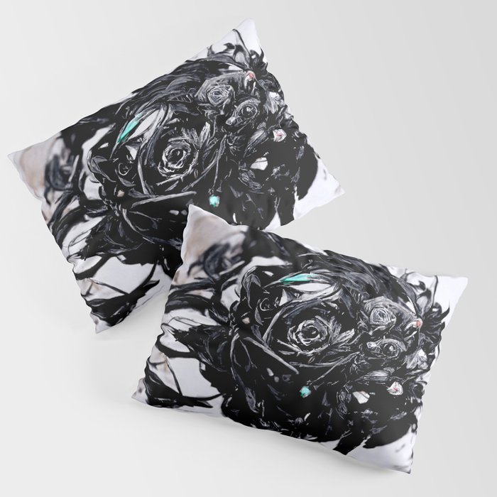 Black Roses - Abstract Art Take Three Pillow Sham