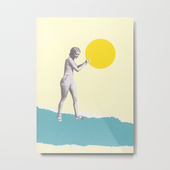 She Caught the Sun Metal Print