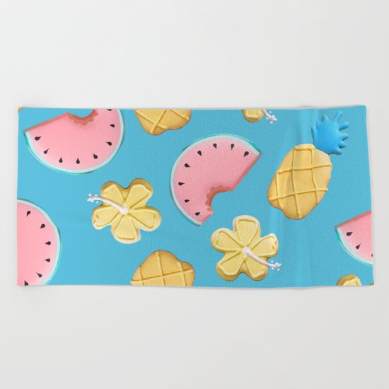 Tropikal pattern Beach Towel