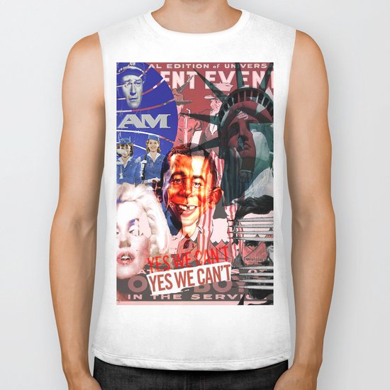 American Icon (Collage) Biker Tank