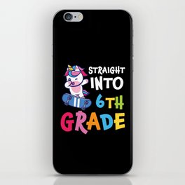 Straight Into 6th Grade Dabbing Unicorn iPhone Skin