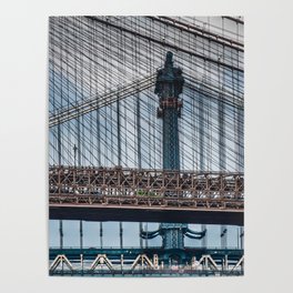 Brooklyn Bridge From Below Poster