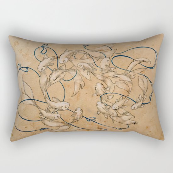 Twirl and Loop Rectangular Pillow