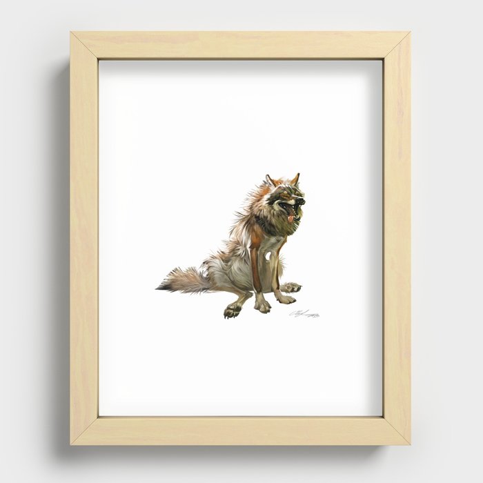 The wolf Recessed Framed Print