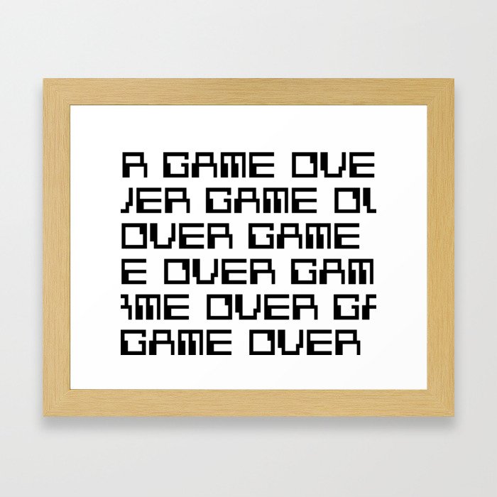 Game Over Framed Art Print