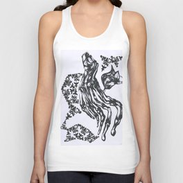 Distorted foot and flowers Tank Top