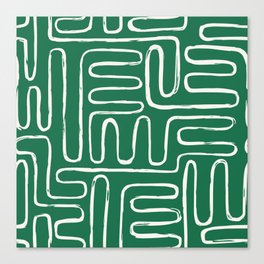 Amazon Green Boho Labyrinth  Canvas Print