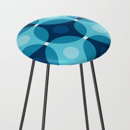 Blue Circles Counter Stool