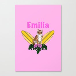 Emilia personalised gifts  Canvas Print