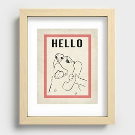 Hello Recessed Framed Print